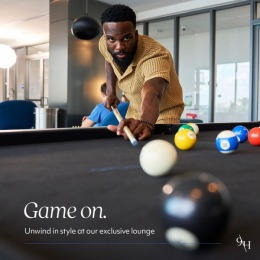 a man playing pool